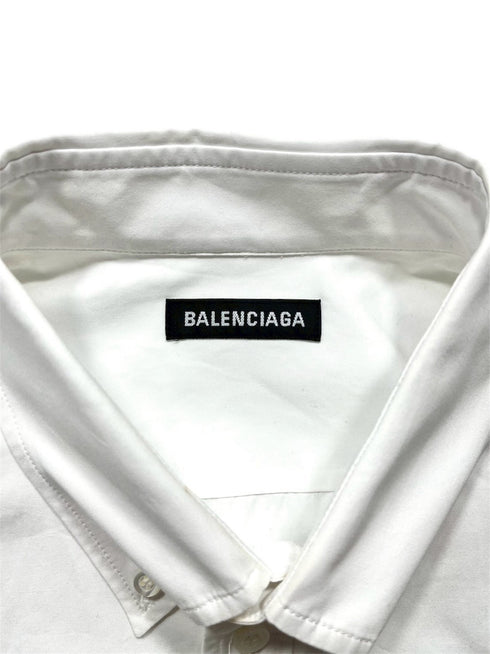 ロゴ刺繍コットンオーバーシャツ