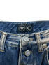 Hard Washed Damaged Denim Pants