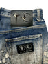 Hard Washed Damaged Denim Pants