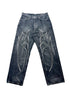 Tribal tree Denim Pants