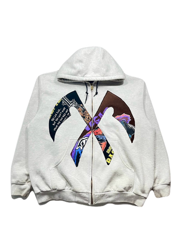 Vintage Cross Scythe Zipup Hoodie
