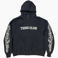 Leather Flame Hoodie