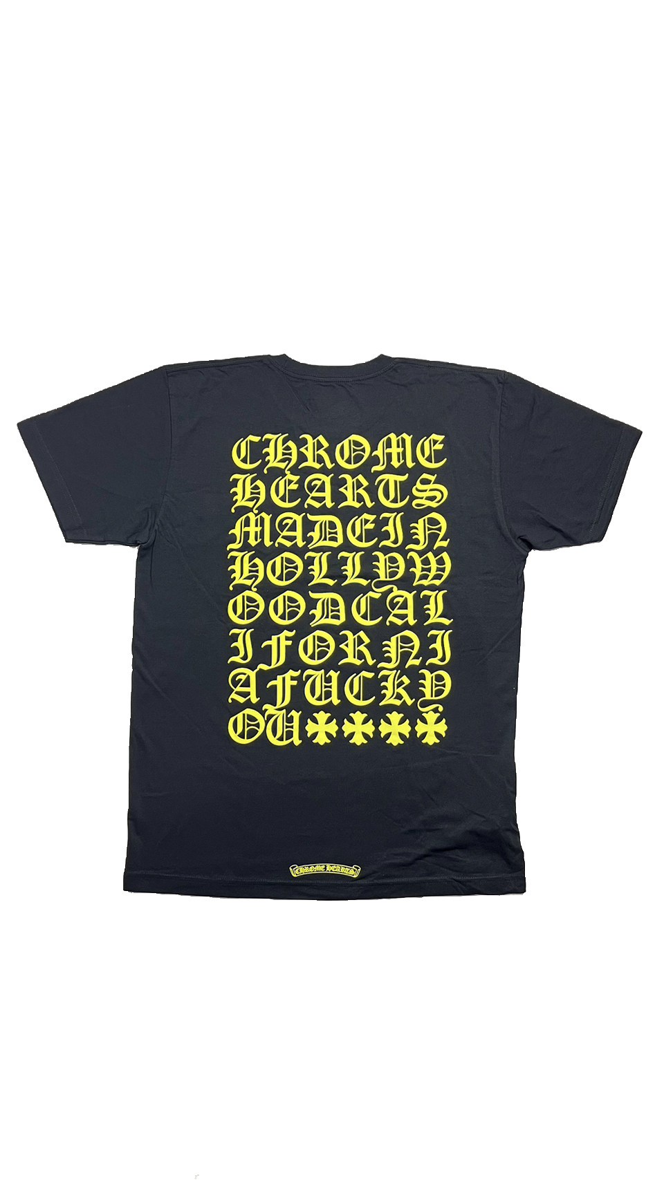 CHROME HEARTS　Neon Yellow Logo Tee