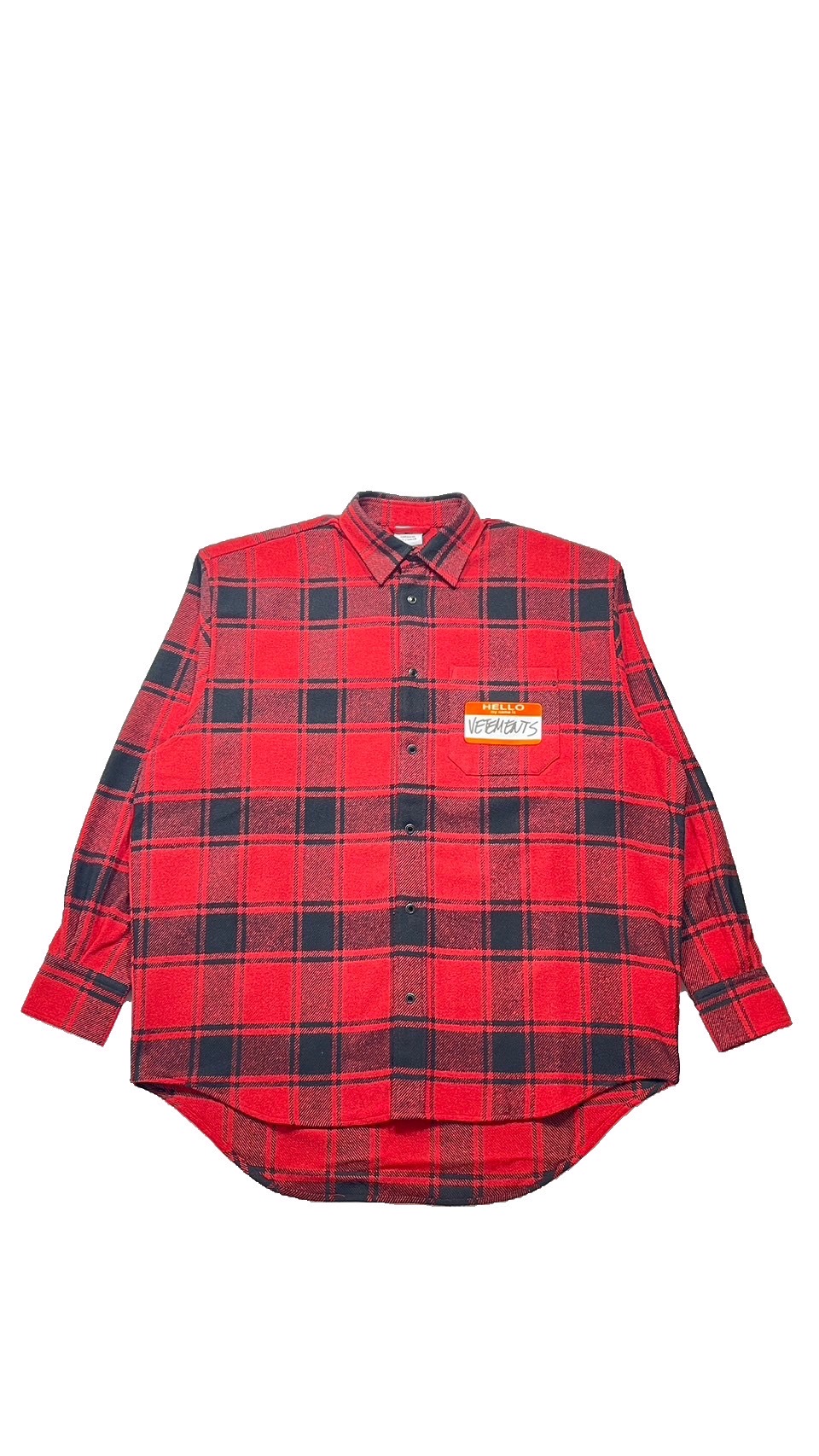 VETEMENTS　MY NAME IS VETEMENTS FLANNEL SHIRT